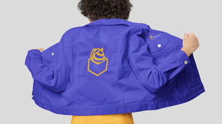 Bee Concept logo on a jacket mockup