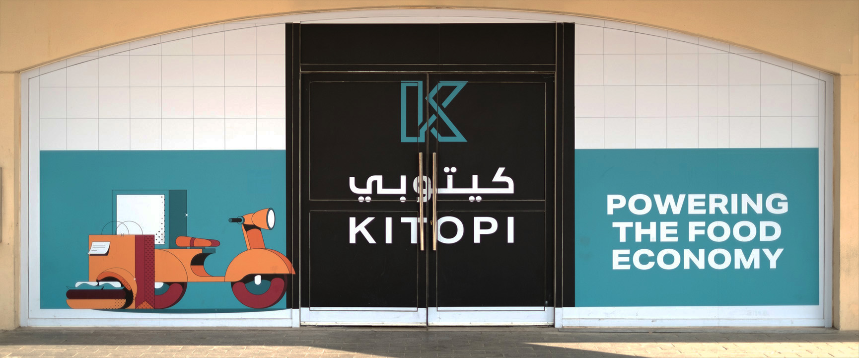Front shop of one of Kitopi's kitchens in Dubai, UAE