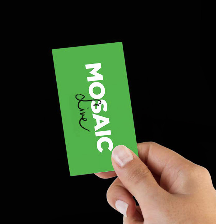 Business Card with "live" signature