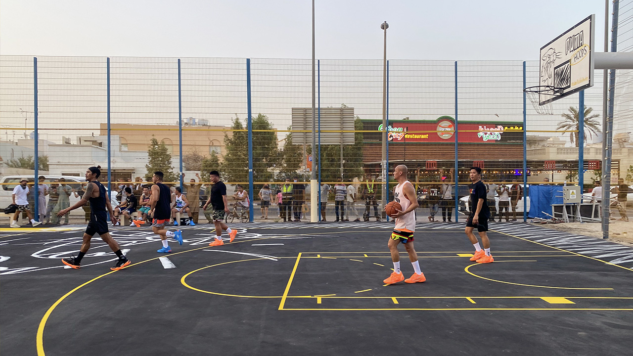 launch event in Al Satwa, Dubai, UAE. Players get to give everyone a show in the new basketball court
