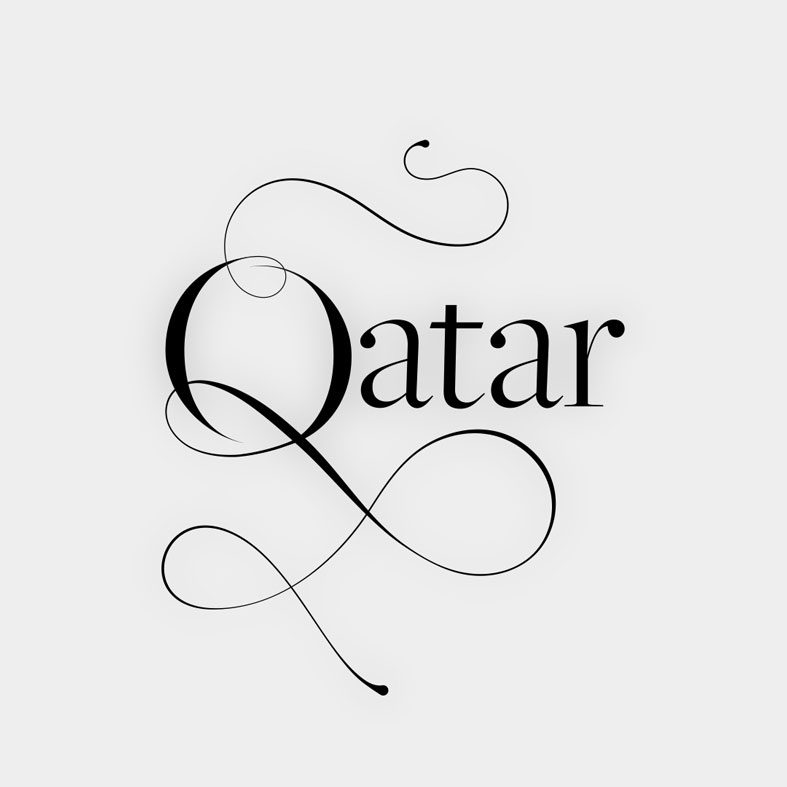 Qatar typographic design lettering design by Main Division for Steve Madden Middle East