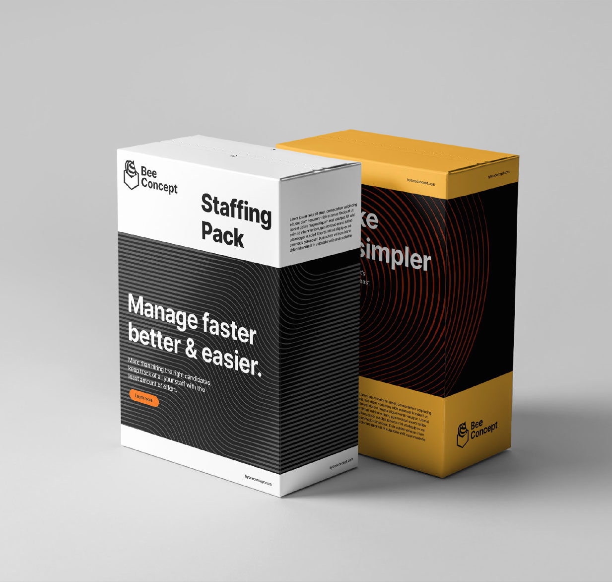 Digital product packaging for bee concept, brand identity by Main Division