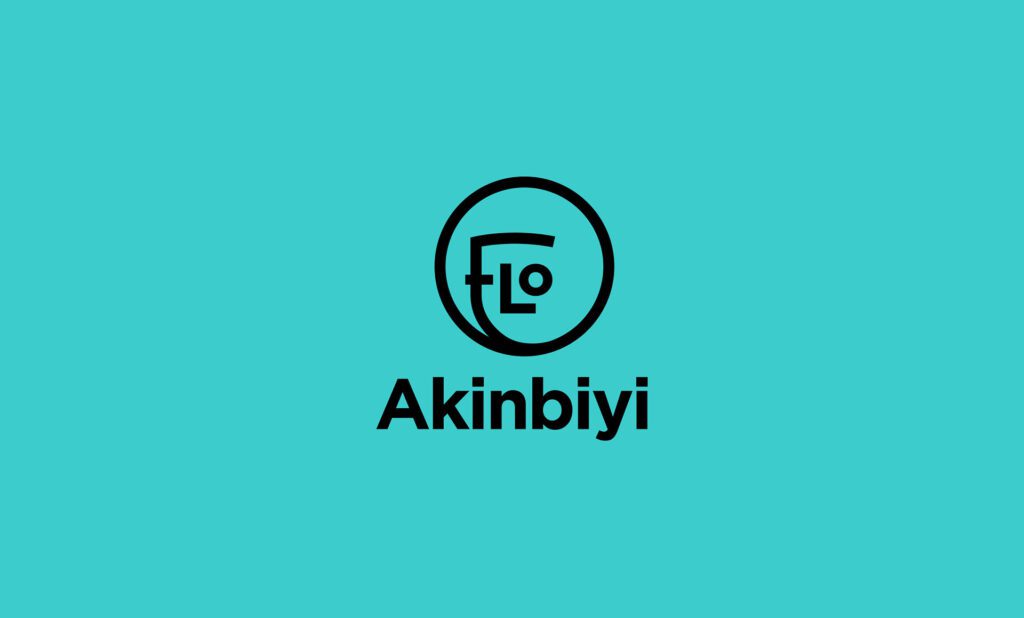 Brand identity design and logo for Flo Akimbiyi, client of Main Division