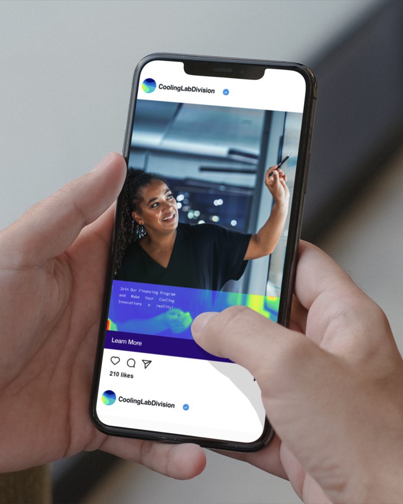 Social media instagram post design for COLD Cooling Lab Division by Main Division