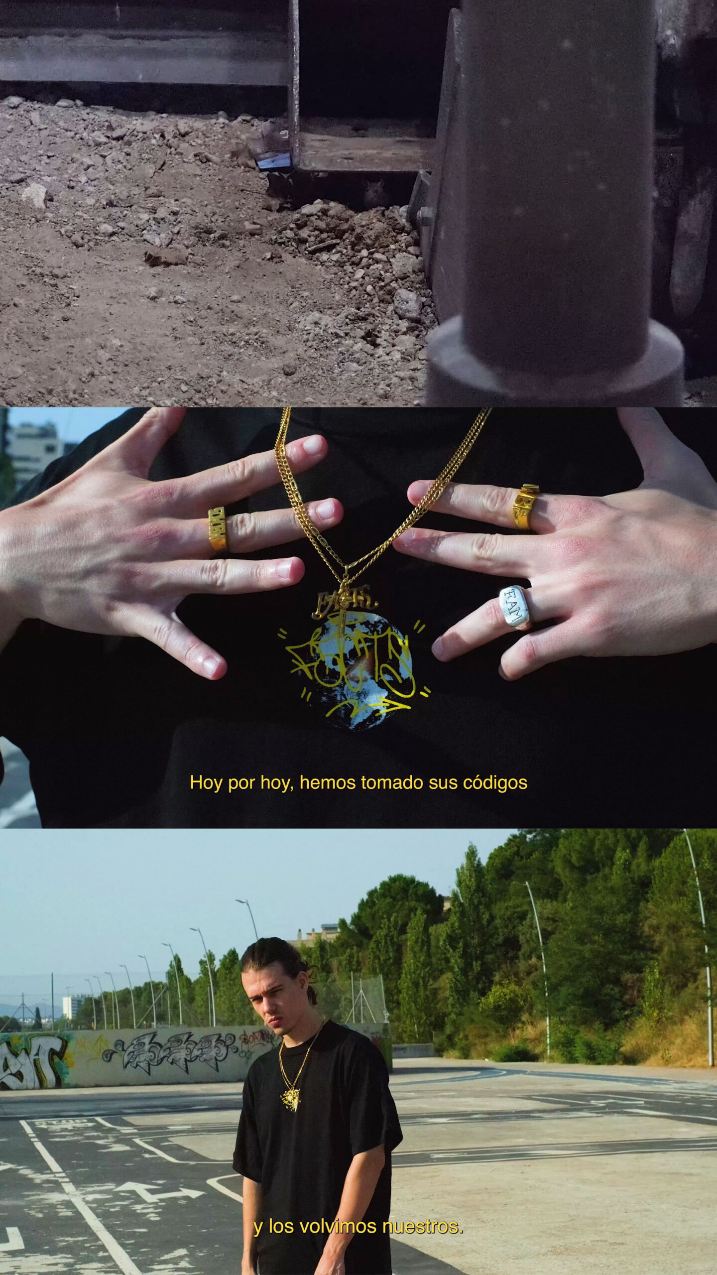 stills from Facts model showing gold rings and chains for the Caribbean Supreme collection, social media creative, campaign photoshoot and video campaign launch for Facts by main division Dubai